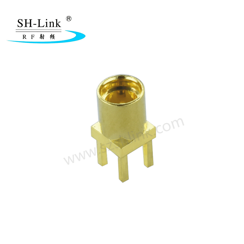 RF coaxial adapter MMCX straight connector, PCB panel mount jack connector